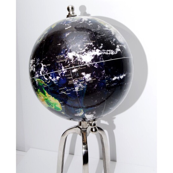 World Globe With Russia and Mongolia On Base Total Height About 17" - Picture 5 of 6